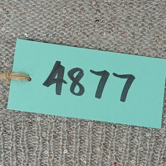 Wet Seal Long Sleeve Sequin Open Front Cropped Cardigan Women's Medium Silver - Picture 8 of 8